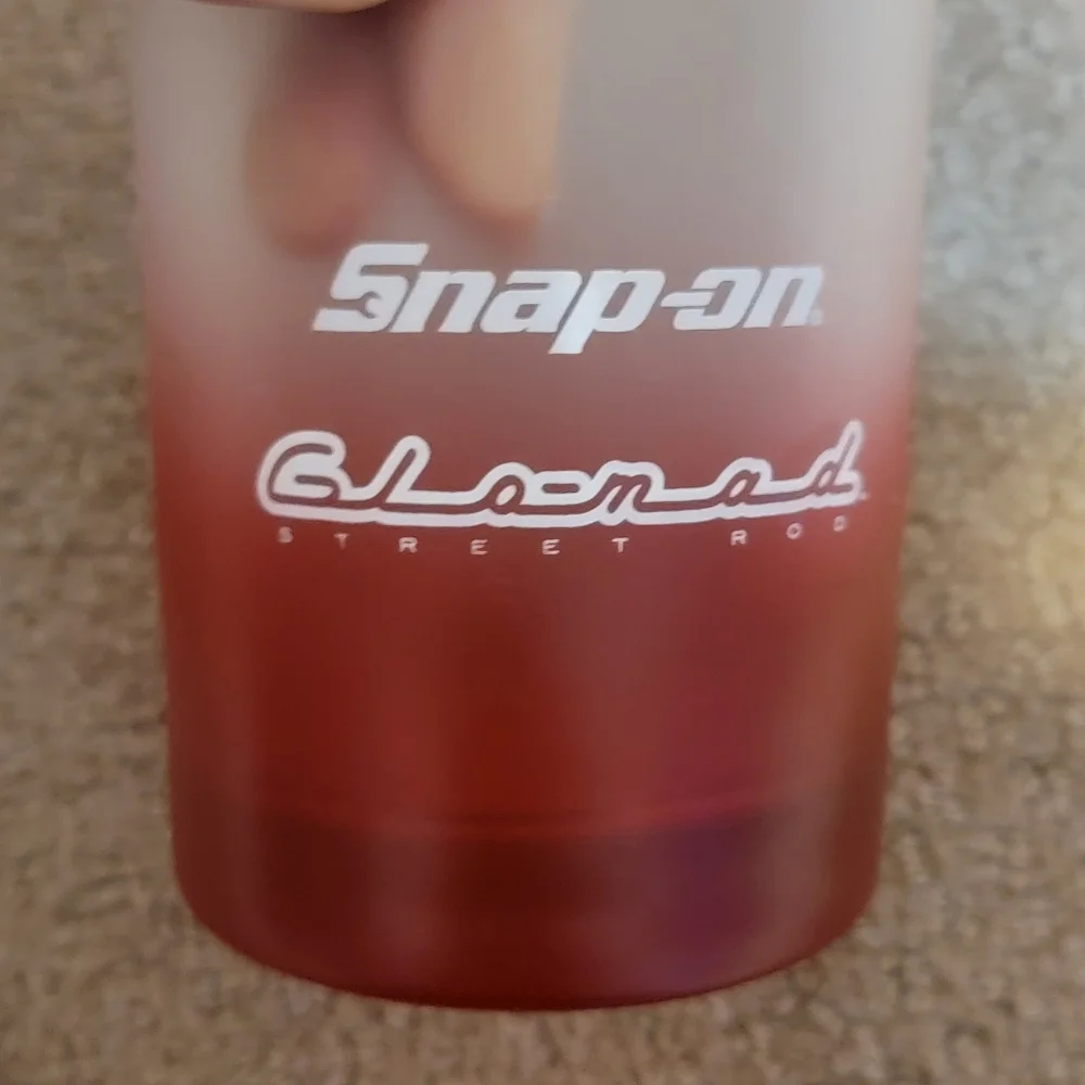 Vintage Snap On Frosted Glamad Street Rod Collection Drinking‎ Glasses Set Of 2